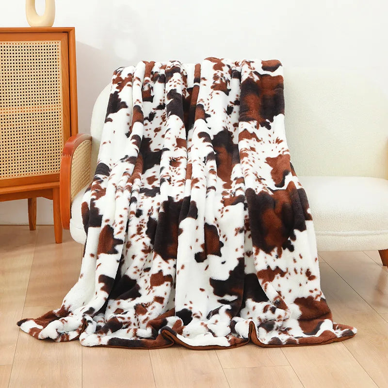 Afralia™ Two-Tone Raschel Blanket - Cozy, Stylish, All-Season Blanket