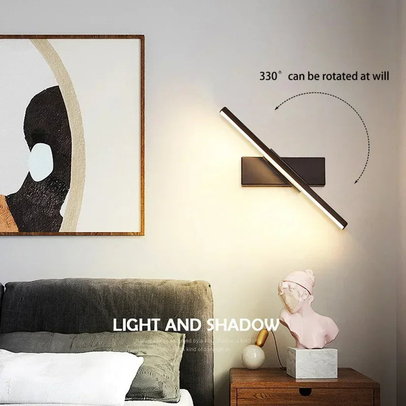 Afralia™ Modern LED Wall Light - Rotatable Mirror Lamp for Versatile Indoor Lighting