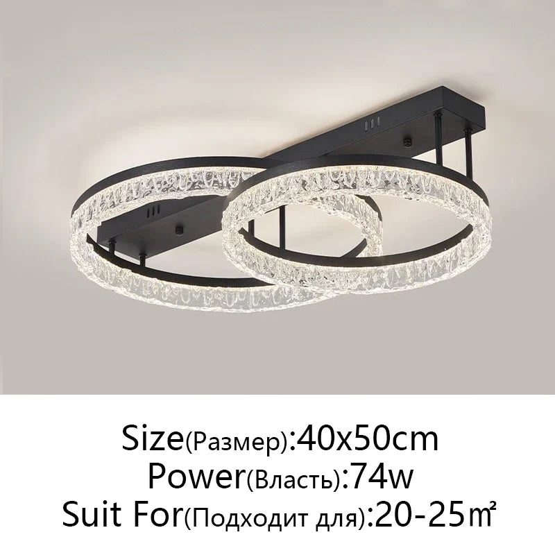 Afralia™ LED Ring Chandelier with Remote Control - Modern Ceiling Lamp for Home Décor