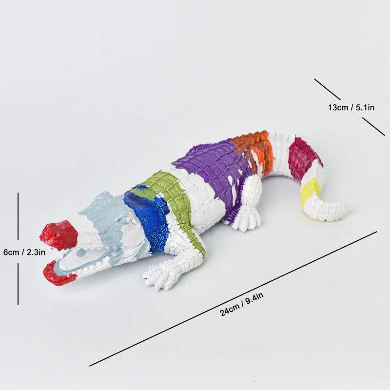 Afralia™ Crocodile Resin Sculpture Desk Decoration: Creative Ornaments for Aesthetic Home Decor