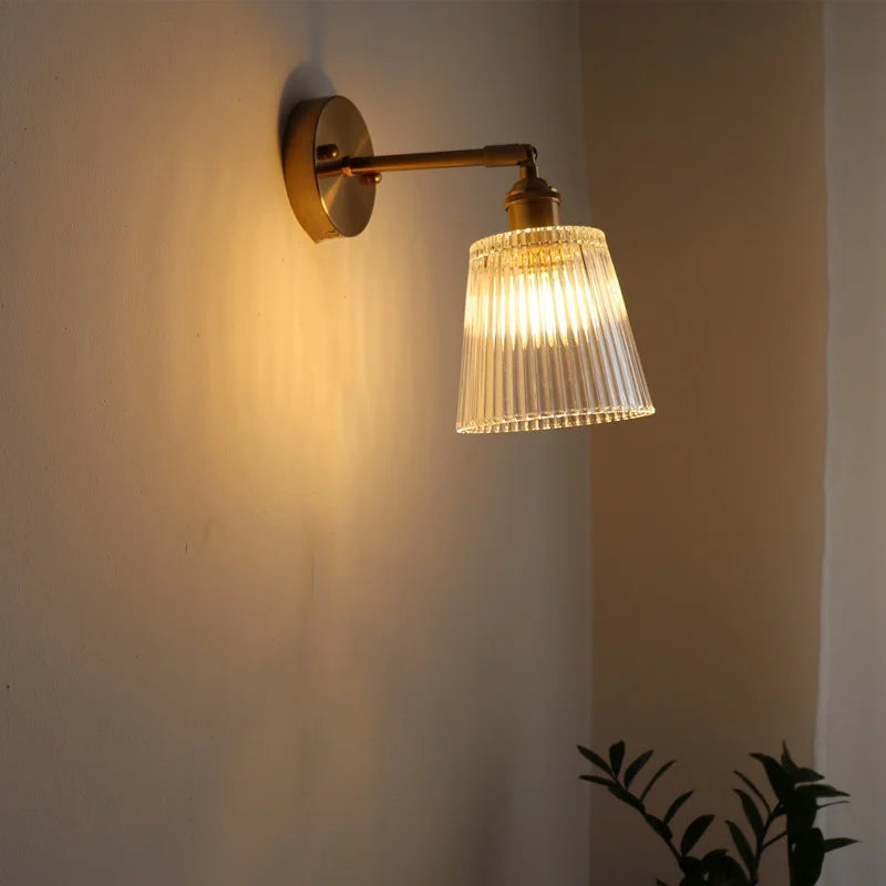 Afralia™ LED Glass Wall Lights Modern Decor for Bedroom Living Room Bar Balcony.