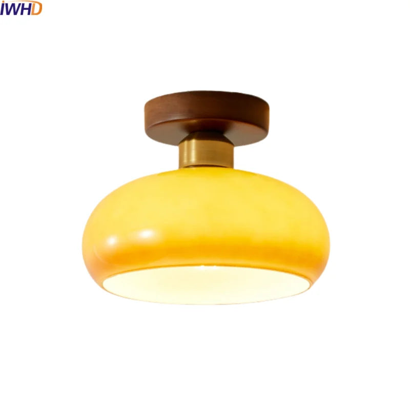 Afralia™ Copper Glass LED Ceiling Light - Modern Indoor Lighting for Home Decor