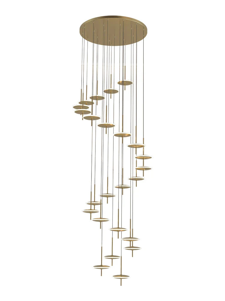 Afralia™ Nordic Black Gold Chandeliers LED Hanging Lamps Acrylic Suspension Loft Pendant Lights