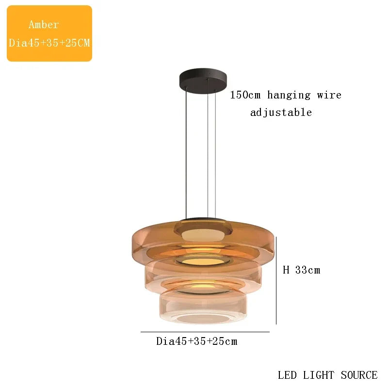 Afralia™ BOHEMIA Glass Pendant Light - Danish Design for Kitchen Island Dining Bedroom Tables