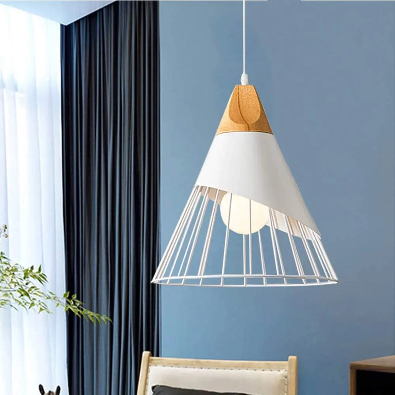 Afralia™ Loft Wood Pendant Light: Modern Nordic Kitchen Living Room Chandelier