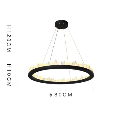 Afralia™ Crystal LED Pendant Lights: Modern Gold Black Industrial Lamp