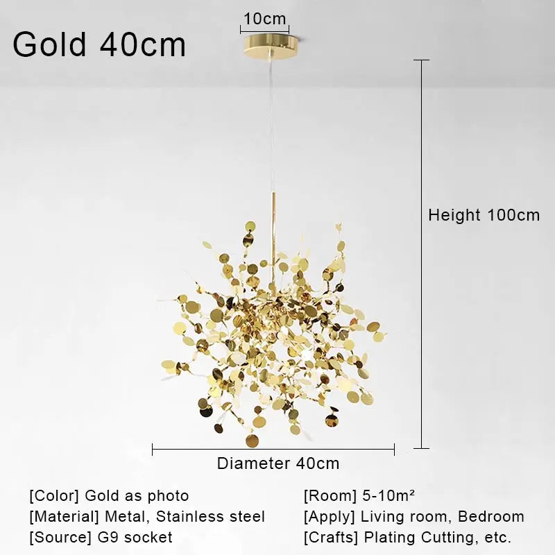 Afralia™ Gold LED Ceiling Pendant Light Fixture for Home Decoration and Modern Living