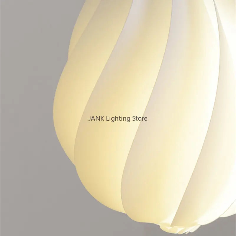 Afralia™ White Wave Chandelier LED Decorative Lighting for Home and Office