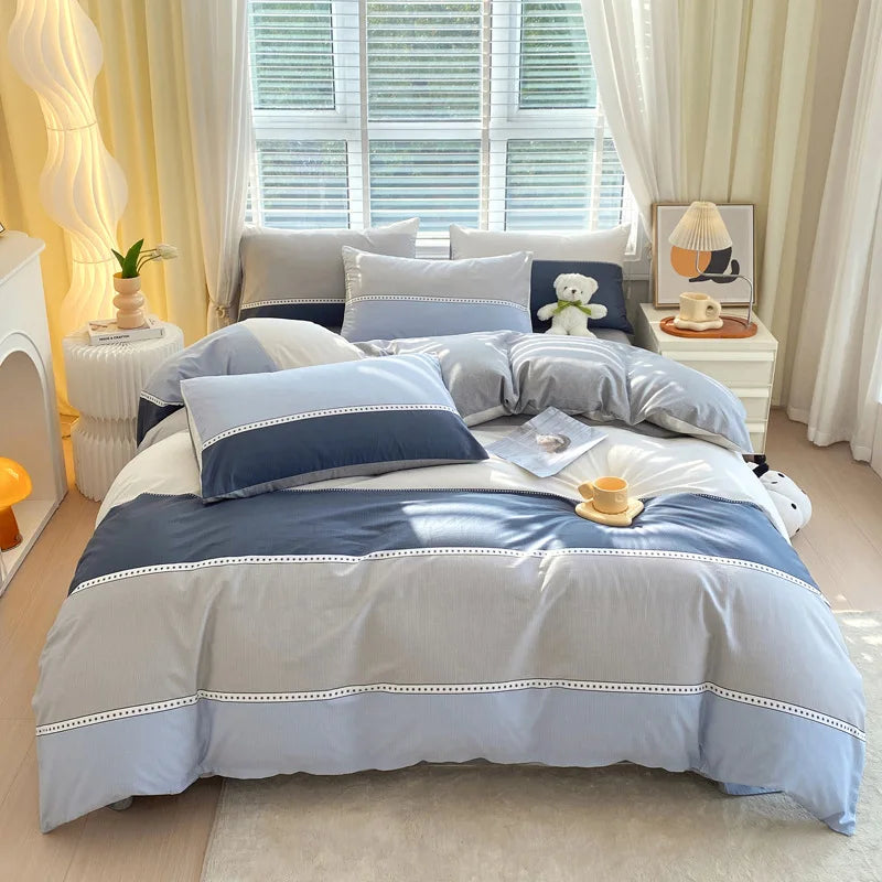 Afralia™ Cotton Single Duvet Cover - Skin Friendly Quilt Cover for Single King Bed