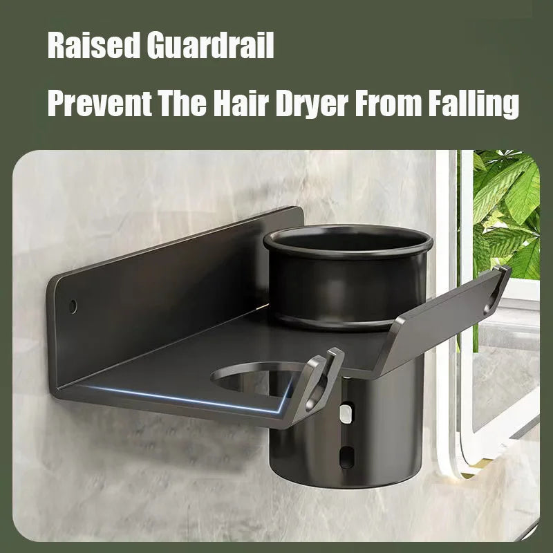 Afralia™ Hair Tool Organizer Rack Bathroom Shelves Blower Storage Shelf