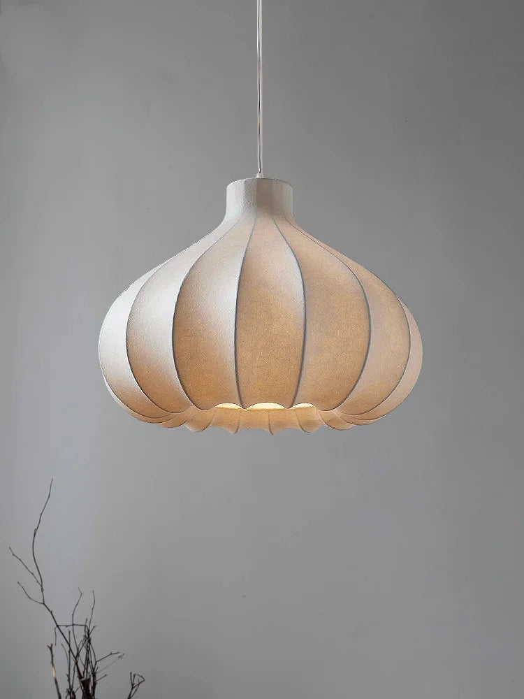 Afralia™ Silk LED Pendant Lights: Nordic Minimalist Wabi Sabi Chandelier for Home Decor