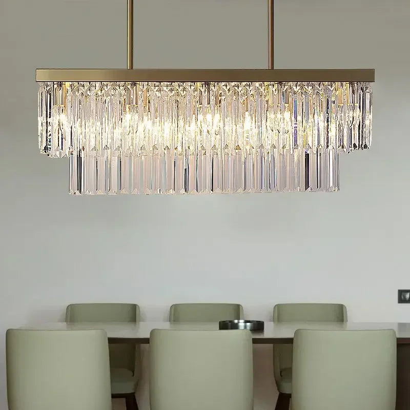 Afralia™ Nordic Crystal Chandelier Pendant Light for Dining Room Decor