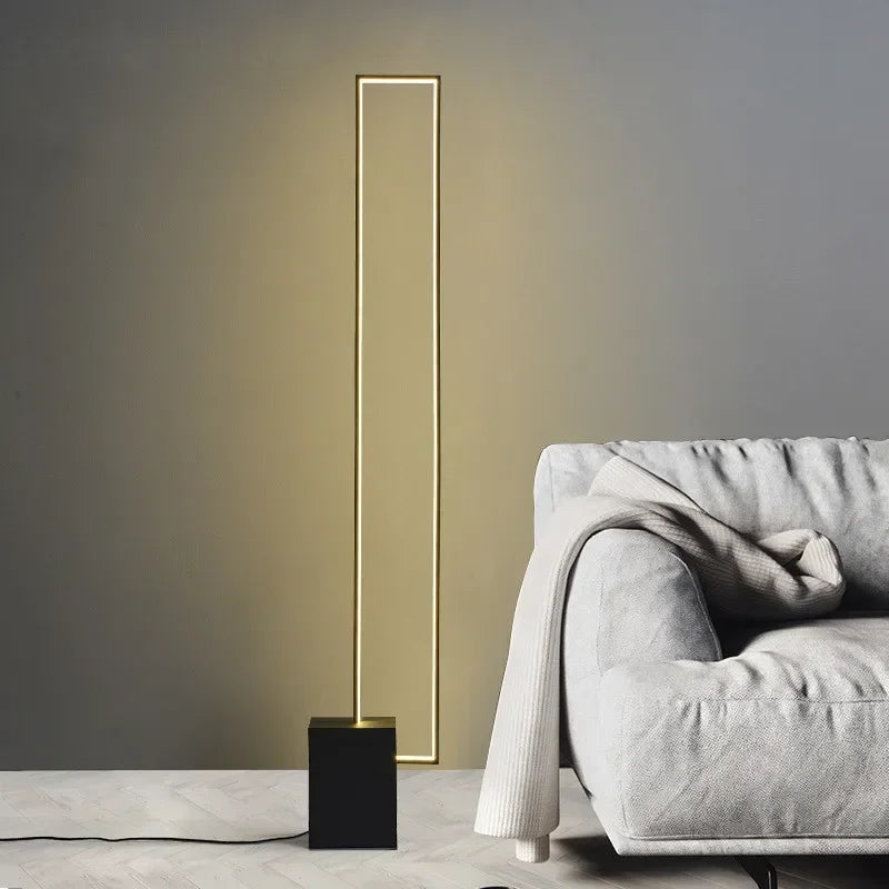 Afralia™ Modern Black LED Floor Lamp with Foot Switch