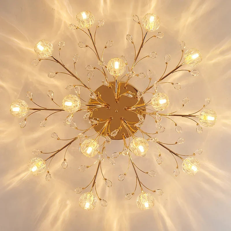 Afralia™ Crystal Ceiling Light for Modern Light Luxury Living Spaces by Samsarah Lighting