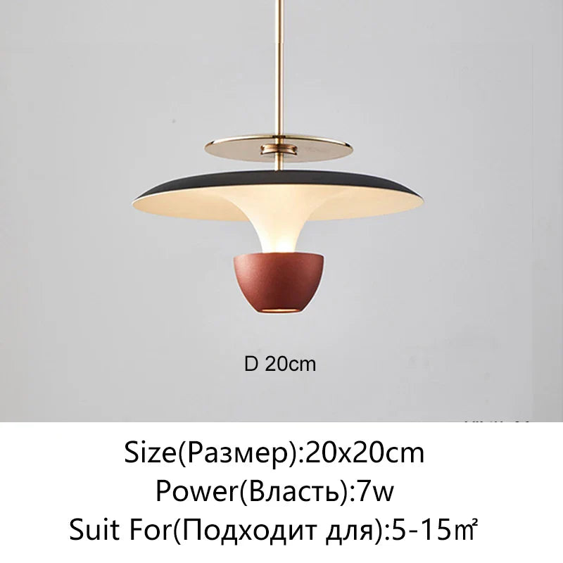 Afralia™ Saucer LED Pendant Lamp for Home Decor and Dining, Designer UFO Light