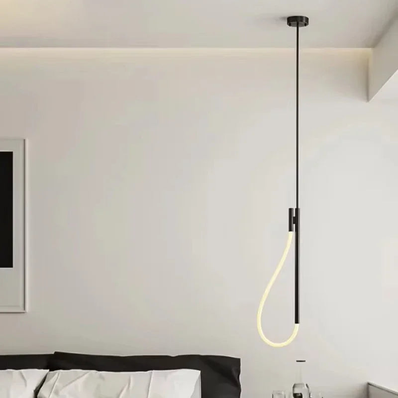 Afralia™ Minimalist Silicone Line LED Wall Sconce for Living Room Bedroom Dining Decor