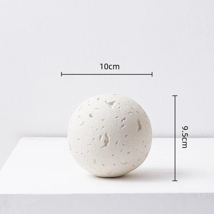Afralia™ Geometric Spherical Ceramic Ornaments Moon Home Decoration Accessory