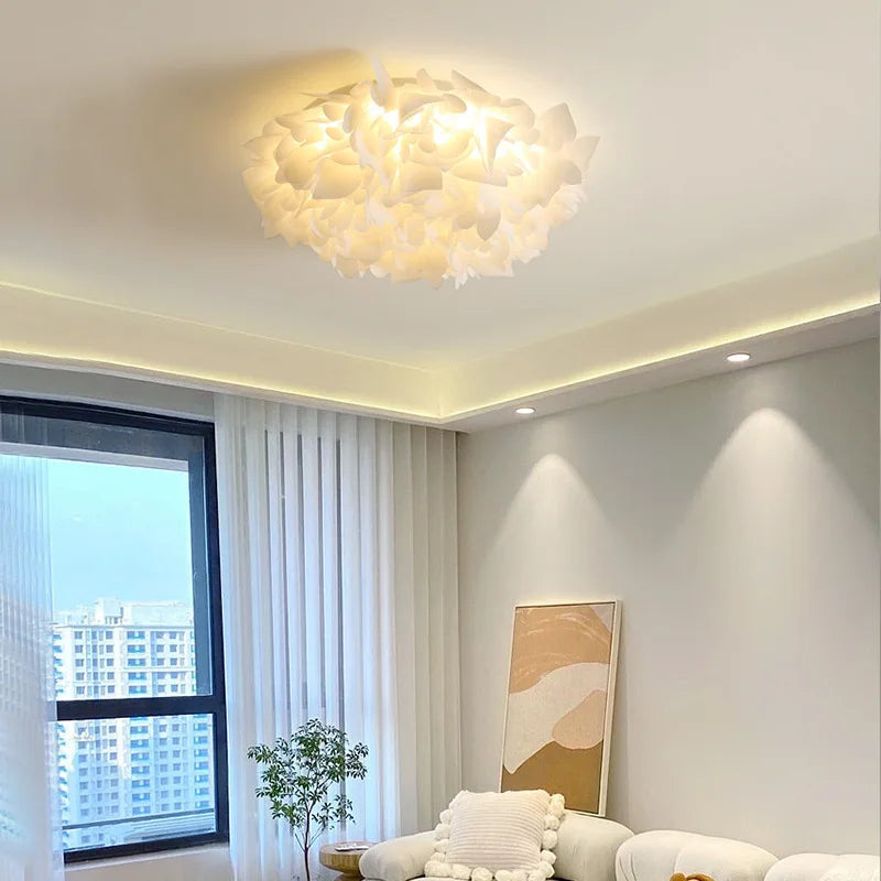 Afralia™ Luxury Petal Ceiling Lamp for Bedroom Foyer Dining Room Lighting