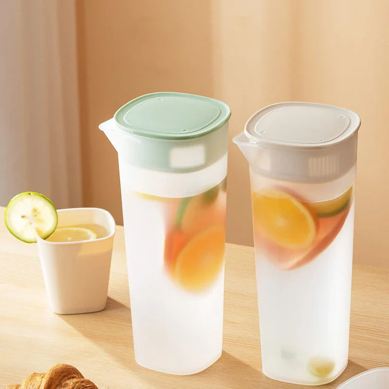 Afralia™ Large Capacity Cold Water Bottle for Lemon Tea, Half Transparent, Low Temperature Resistant