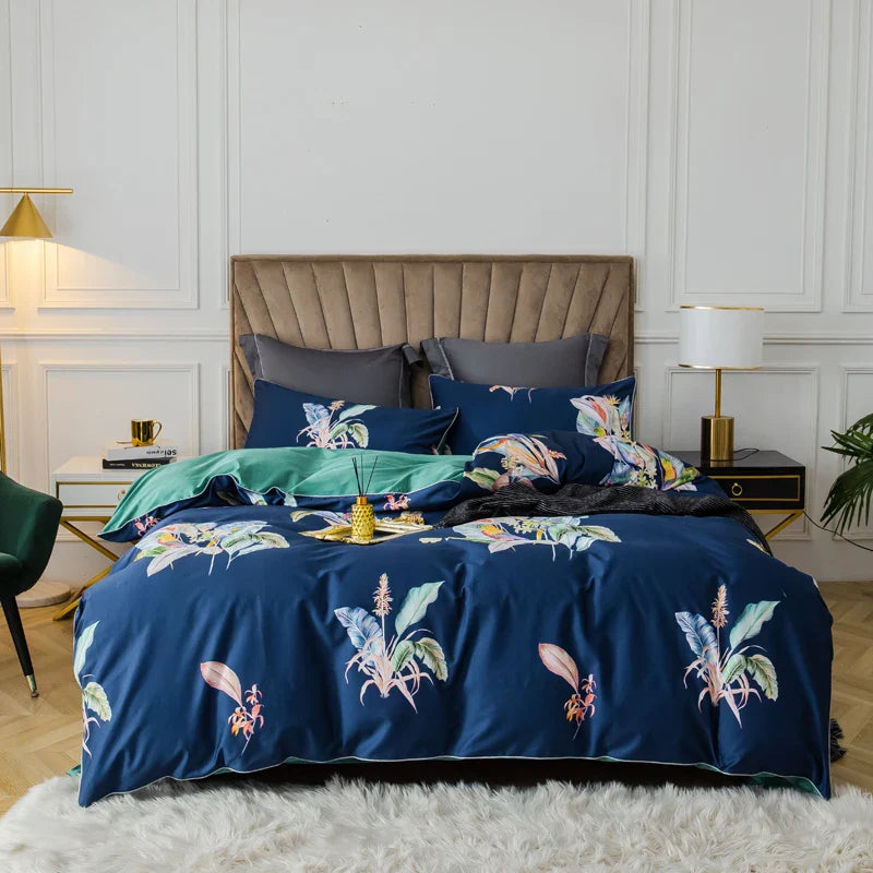 Afralia™ Luxury Egyptian Cotton Bedding Set for Queen King Full Double Bed