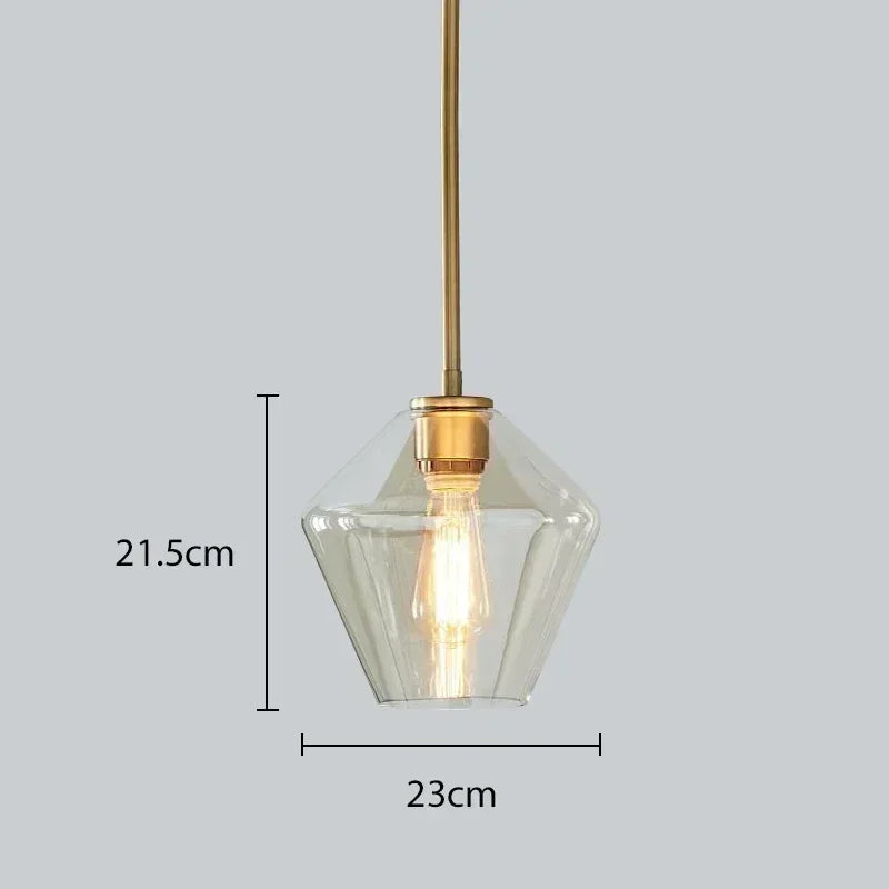 Afralia™ Glass Chandelier: Amber Pendant Lights for Dining, Living Room, Bedroom, Hotel, Cafe
