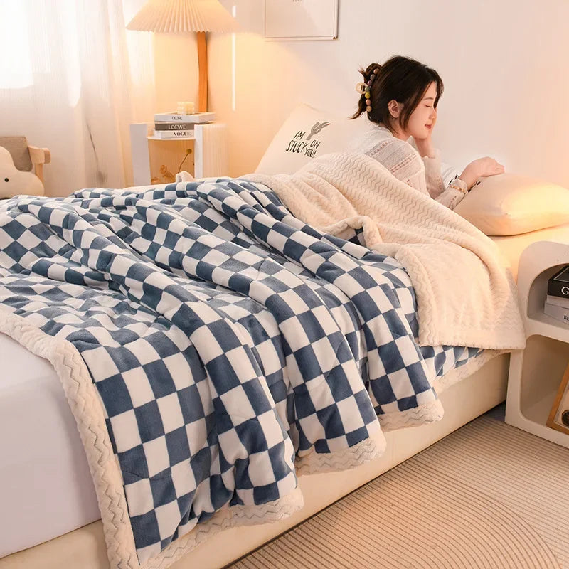 Afralia™ Beibei Velvet Warmth Blanket | Soft & Cozy Winter Bed Blanket