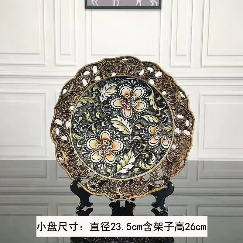 Afralia Resin Vase Dried Flowers Arrangement for Living Room Decor