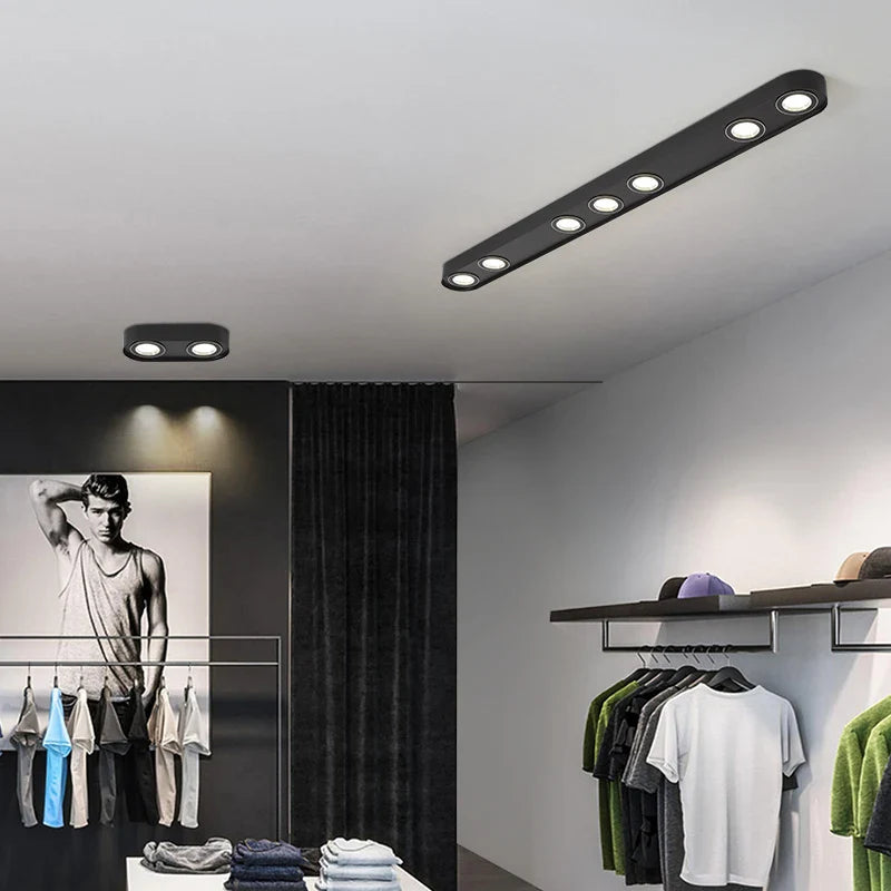 Afralia™ Square LED Downlight: Four-head Ultra-thin Anti-glare Ceiling Lights