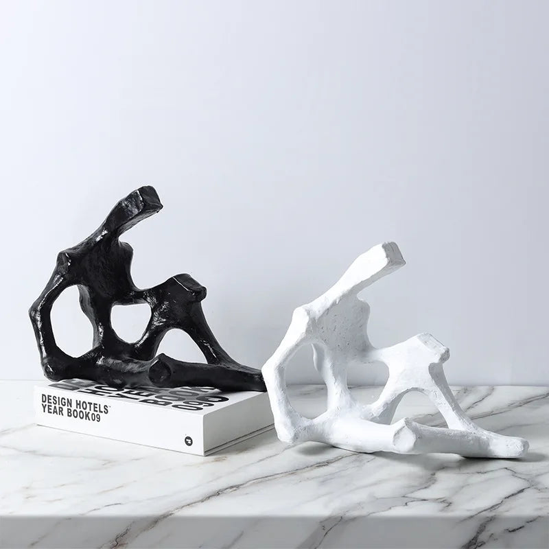 Afralia™ Abstract Skeleton Decor Figure Sculpture | Home Decoration Figurine