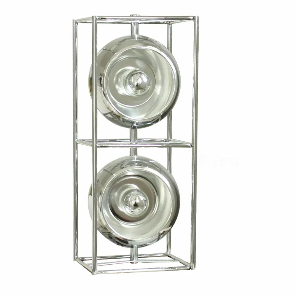 Afralia™ Minimalist Chrome LED Floor Lamp Metal Art Decoration