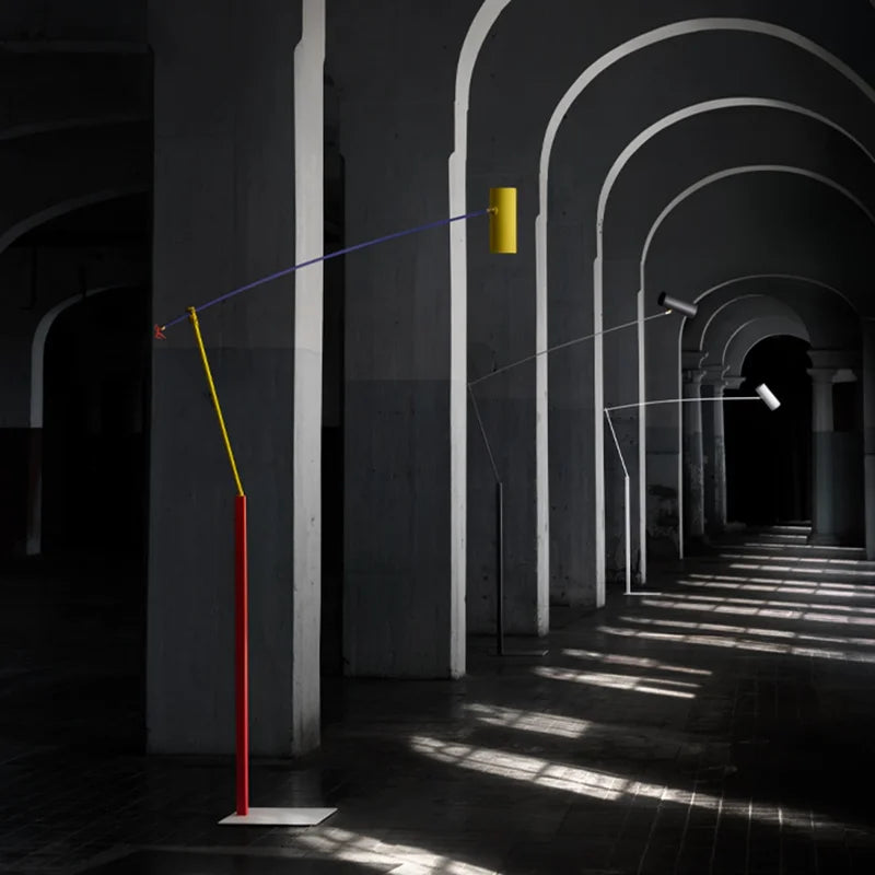 Afralia™ Rainbow Metal Floor Lamp - Height Adjustable, Rotating Joint for Bedroom and Children's Room