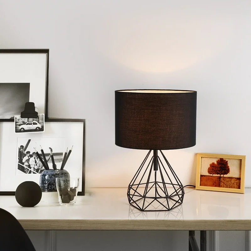 Afralia™ Geometric Table Lamp: Nordic Retro Design for Home Decor & Study Room Lighting