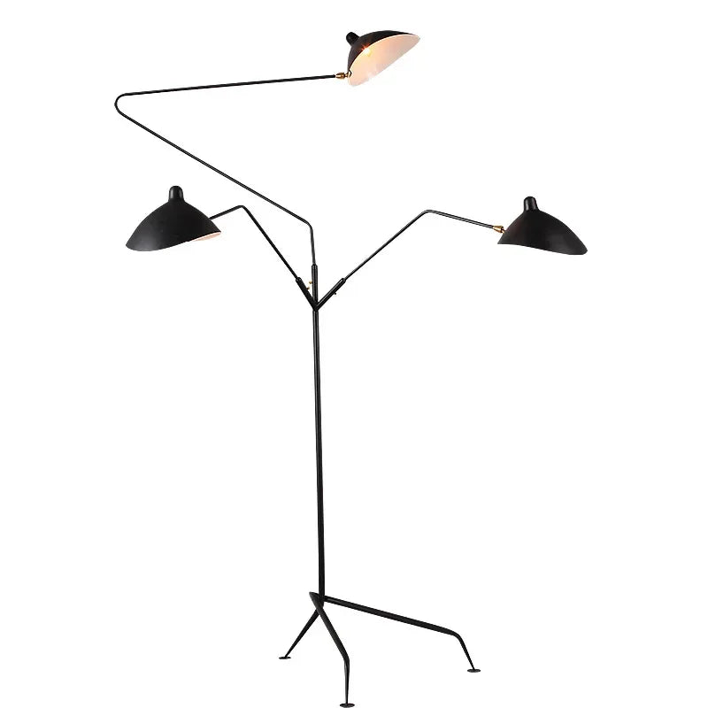 Afralia™ Black Aluminum Nordic LED Floor Lamp for Living Room, Bedroom - Standing Tall E27 Light