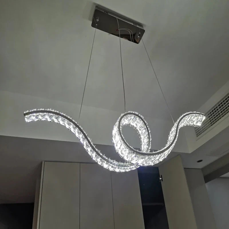 Afralia™ LED Crystal Chandeliers: Elegant Lighting for Dining Room and Bar Decor