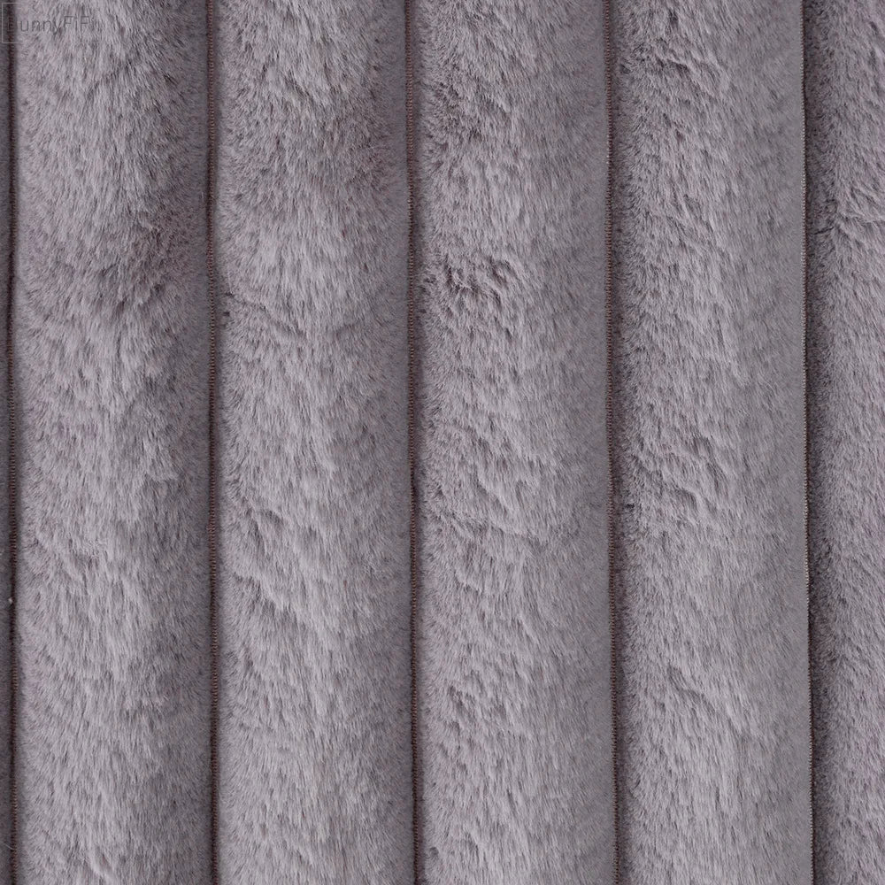 Afralia™ Faux Fur Stripe Cushion Cover Pink Grey Orange Ivory Soft 45x45cm/30x50cm