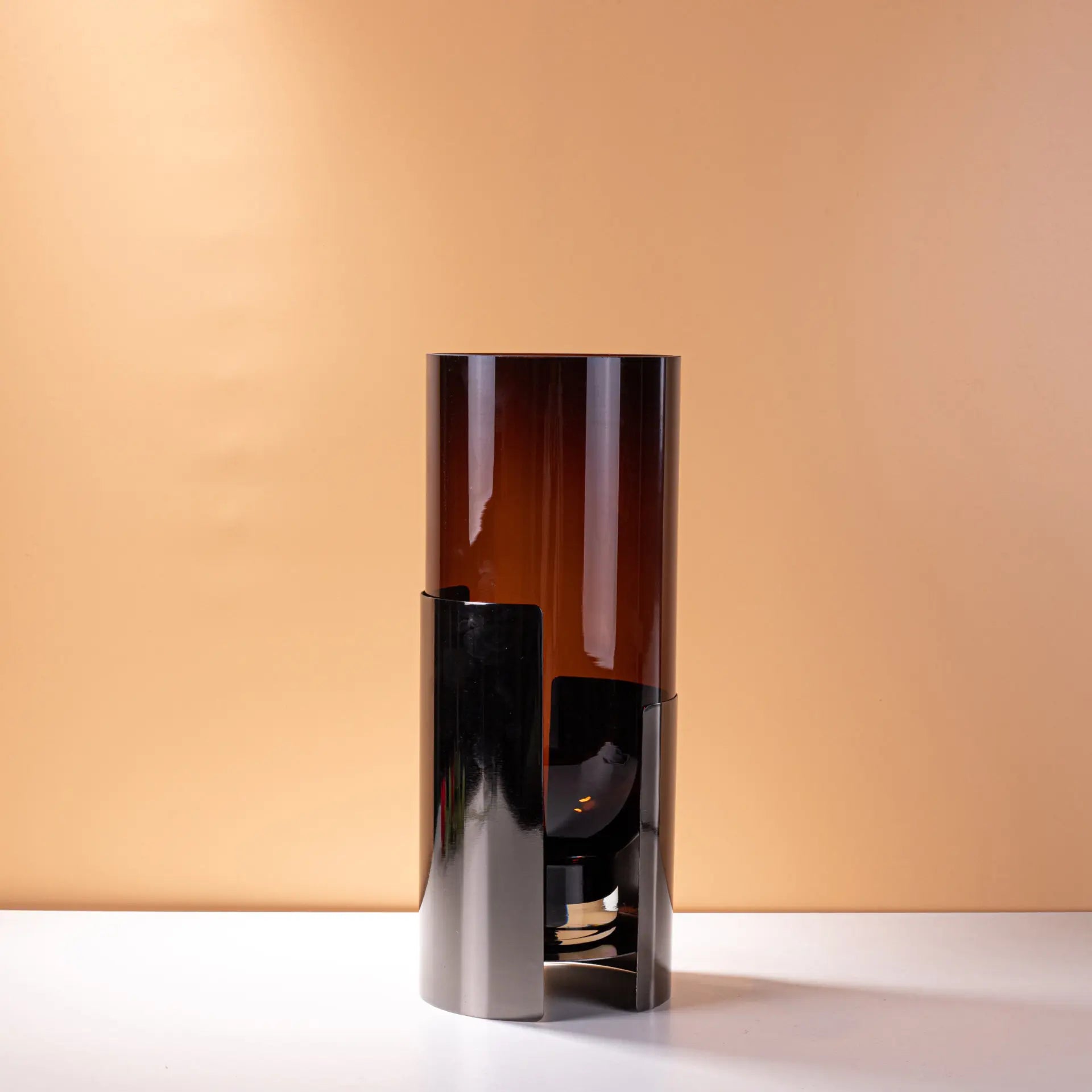 Afralia™ Amber Glass Vase: Stylish Terrarium and Room Decoration Accessory