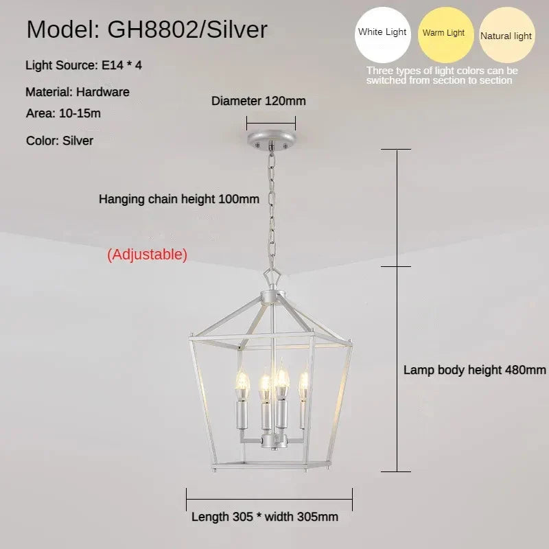 Afralia™ Vintage Birdcage Pendant Light for Modern Living Room and Kitchen Island