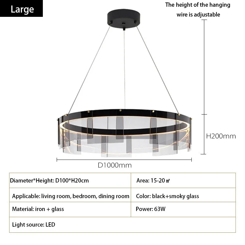 Afralia™ Glass Pendant LED Chandelier: Luxury Minimalist Design for Dining Hall Bedroom