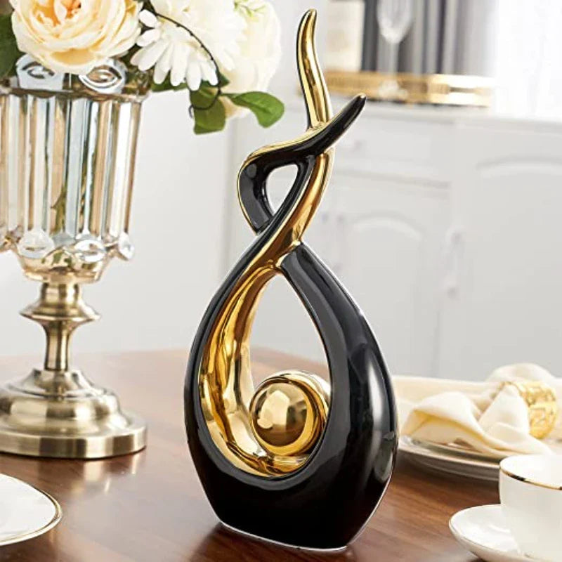 Afralia™ Modern Ceramic Statue: Elegant Office Desk Decor & Table Centerpiece