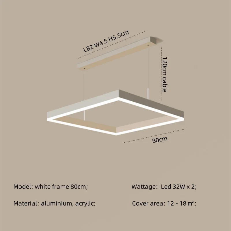 Afralia™ Modern Straight Pendant LED Light - Minimalist Painted Aluminium Chandelier