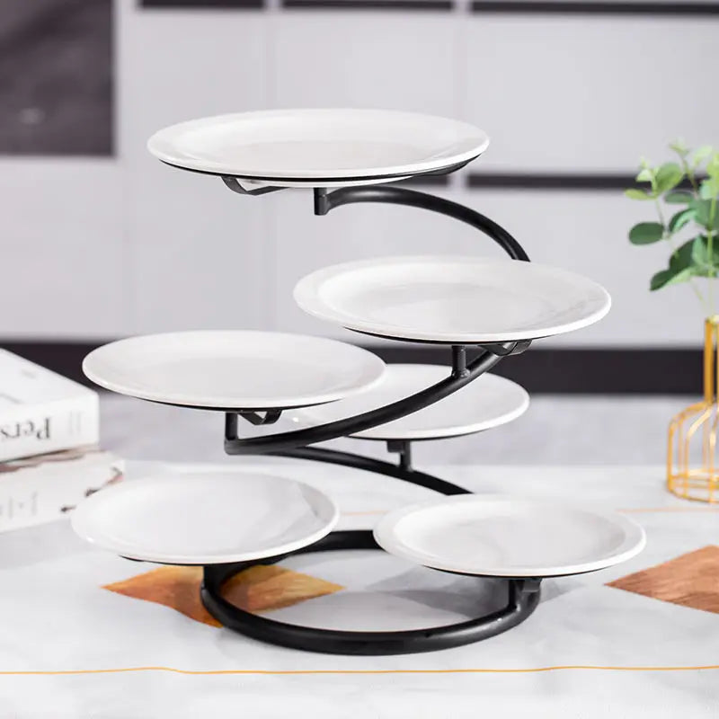 Afralia™ Multilayer Kitchen Side Dish Rack | Provincial Design | Ideal for Cold Dishes