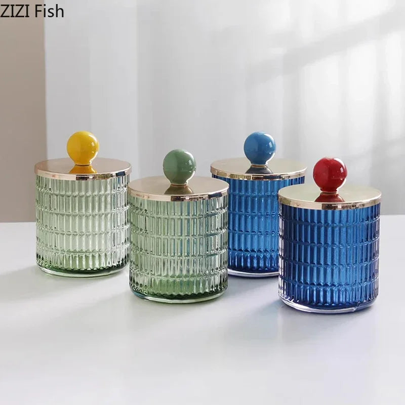 Afralia™ Glass Tea Canister Storage Jar with Ceramic Ball Lid