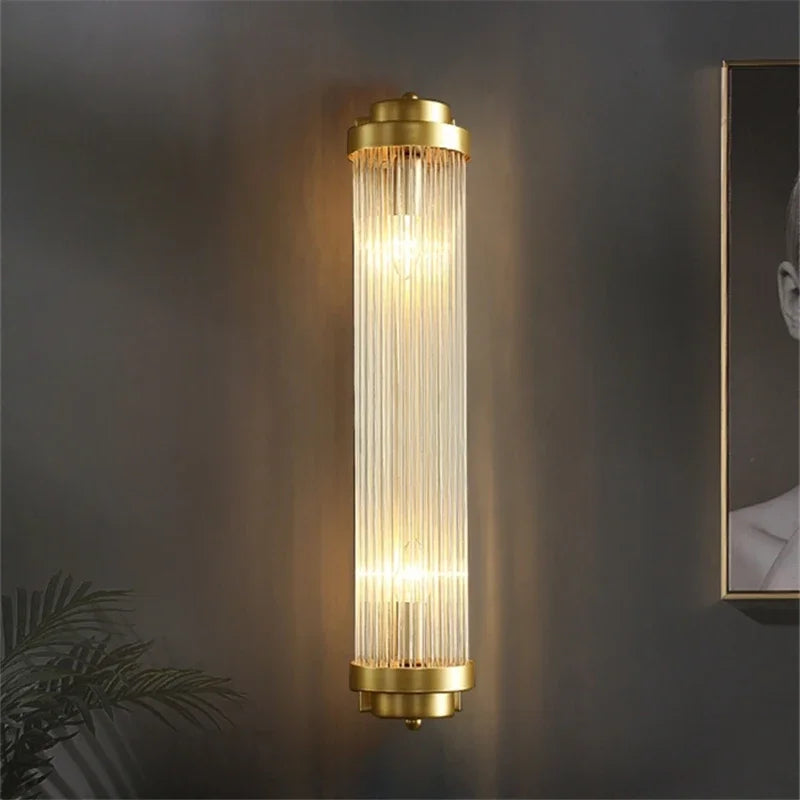Afralia™ Crystal LED Wall Sconce: Luxury Nordic Glass Luminaire for Staircase & Bedroom