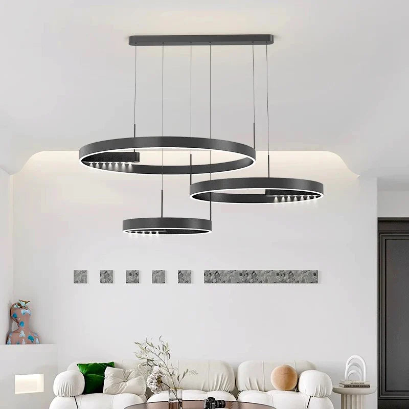 Afralia™ Modern LED Indoor Chandelier Ceiling Lamp for Stylish Living Room Lighting