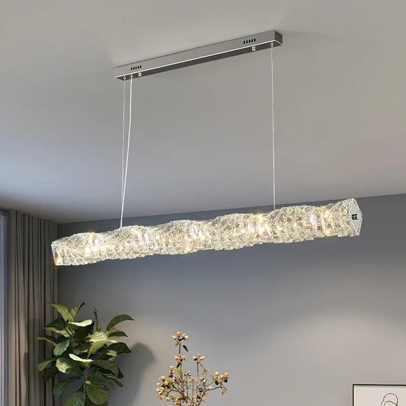 Afralia™ Luxury Crystal LED Chandelier for Dining & Kitchen Lighting