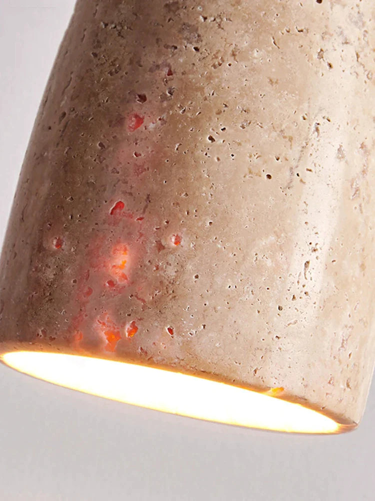 Stone Cave Chandelier Pendant Lamp - Afralia™ Nordic Lighting - Modern Bedroom Hanging Fixture