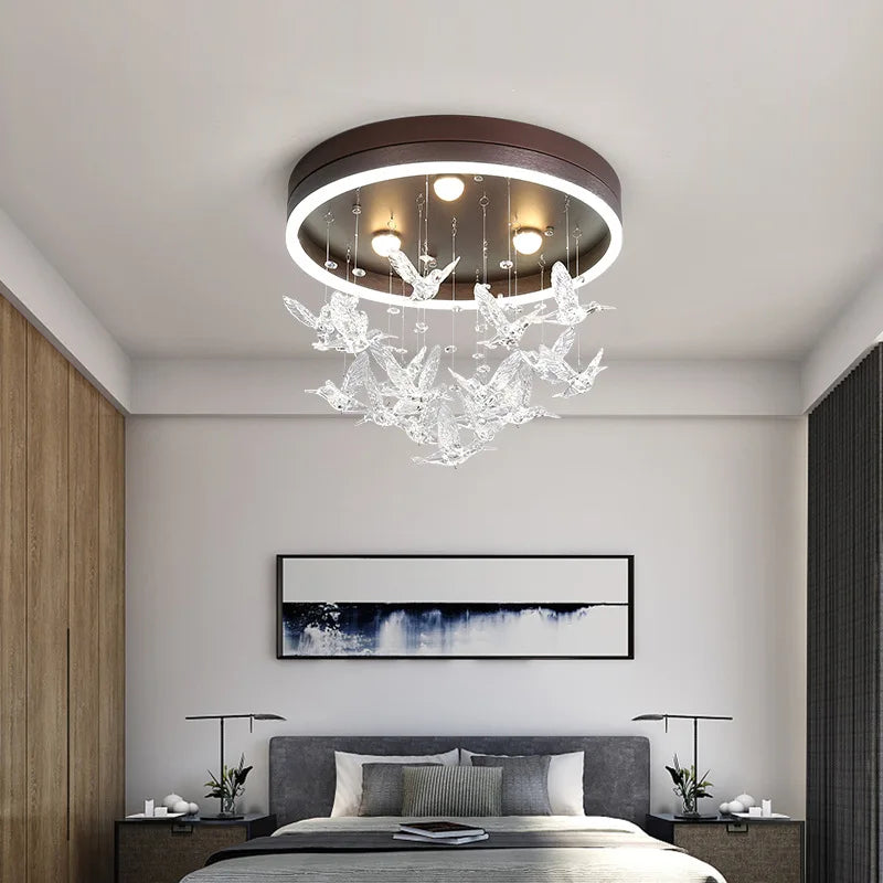 Afralia™ Crystal LED Ceiling Chandelier for Kids' Bedroom