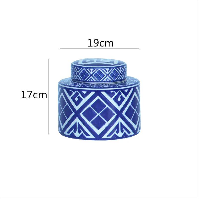 Afralia™ Chinese Retro Ceramics Golden Vase with Cover for Home Décor and Organization