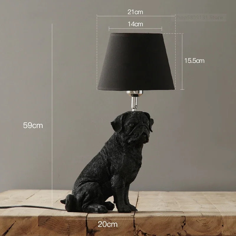 Afralia™ Nordic Puppy LED Table Lamp, Modern Decorative Bedroom Light Fixture