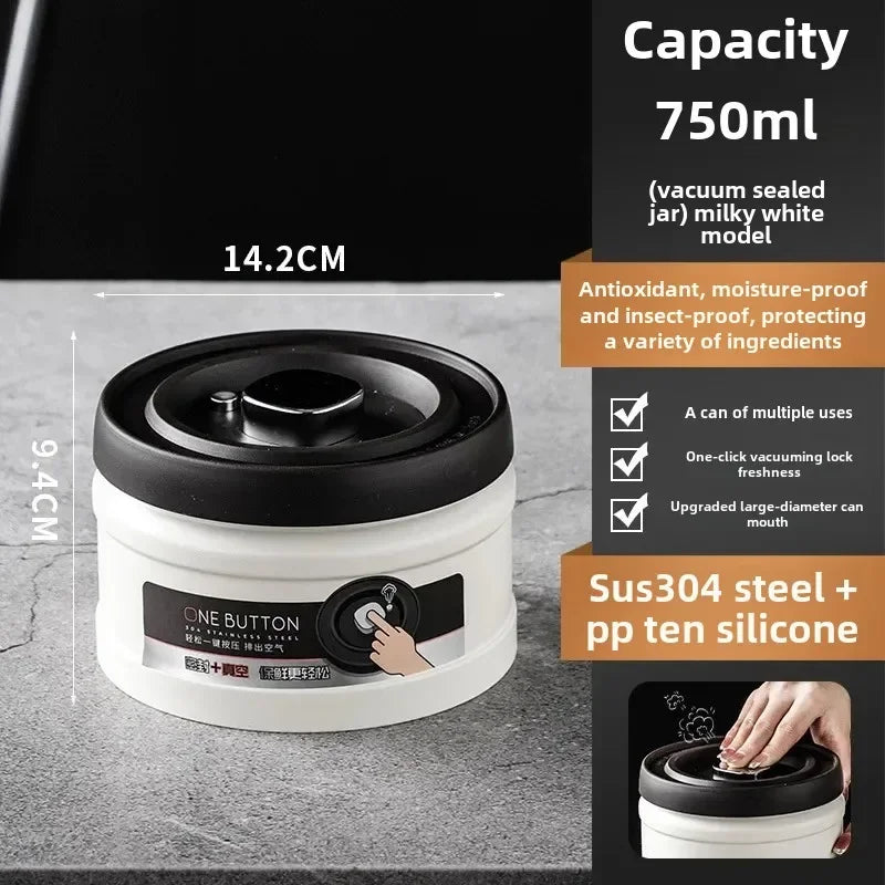 Afralia™ Stainless Steel Airtight Coffee Beans Storage Jar